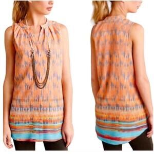 Maeve Orange and Blue Patterned Tunic